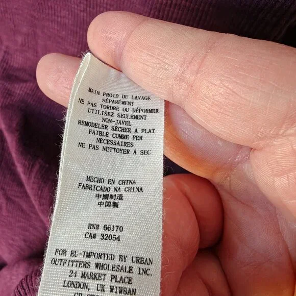 Free People Fair Isle Burgundy Purple Embroidered Thermal Top With Thumbholes - Picture 7 of 13